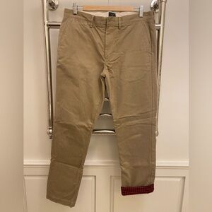 J. Crew flannel lined chinos